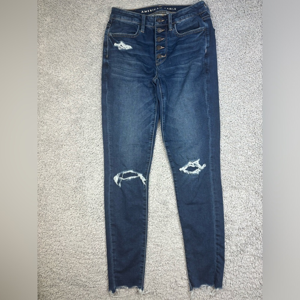 American Eagle Jeans Womens 2 Long Super Hi Rise Jegging Next Level Stretch